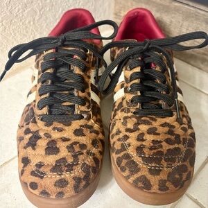 Leopard Print Sneakers with Black Laces